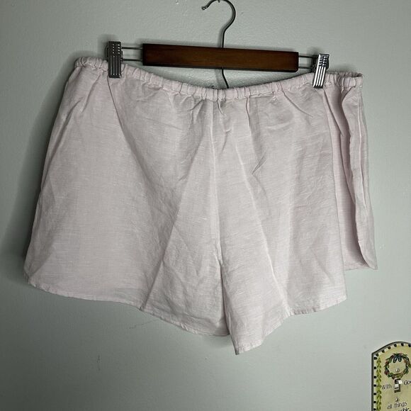 J. Crew linen New Ruffle Tank Pajama Set in Pastel Pink Print Large - Picture 5 of 13